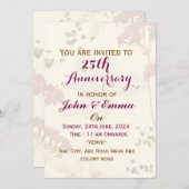 Jubileum-uitnodigingen voor bruiloft kaart (Voorkant / Achterkant)