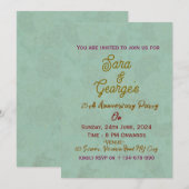 Jubileum-uitnodigingen voor bruiloft kaart (Voorkant / Achterkant)