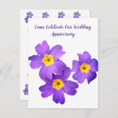 Jubileum-uitnodigingen voor bruiloft kaart (Voorkant / Achterkant)