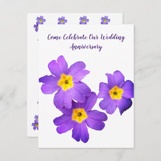 Jubileum-uitnodigingen voor bruiloft kaart (Voorkant / Achterkant)