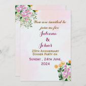 Jubileum-uitnodigingen voor bruiloft kaart (Voorkant / Achterkant)