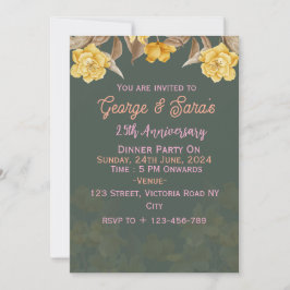 Jubileum-uitnodigingen voor bruiloft kaart