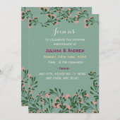 Jubileum-uitnodigingen voor bruiloft kaart (Voorkant / Achterkant)