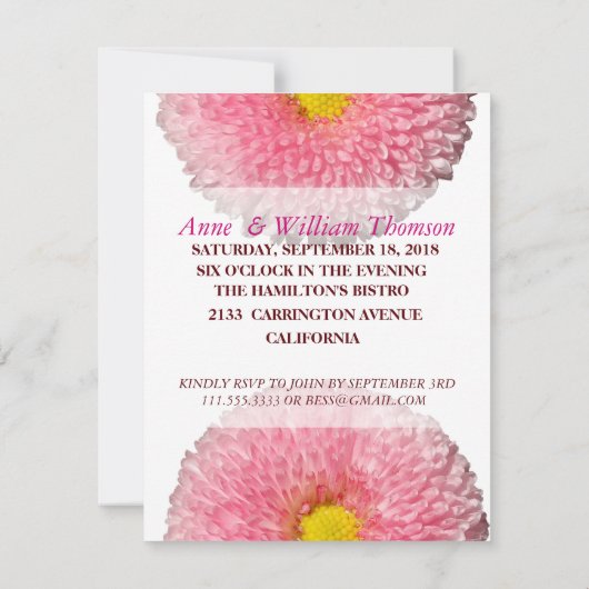 Jubileum-uitnodigingen voor bruiloft kaart (Achterkant)