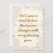 Jubileum-uitnodigingen voor bruiloft kaart (Achterkant)