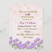 Jubileum-uitnodigingen voor bruiloft kaart (Voorkant / Achterkant)