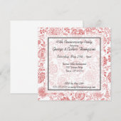 Jubileum-uitvindingen van het rode fluitenpatroon kaart (Voorkant / Achterkant)