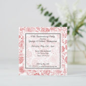 Jubileum-uitvindingen van het rode fluitenpatroon kaart (Staand voorkant)