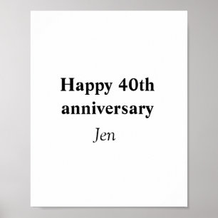 Jubileum uw naam tekst afbeelding bewerkbaar uitno poster