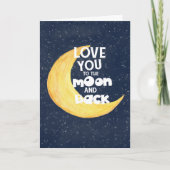 Jubileum Valentijnsdag houdt van je naar maan Feestdagen Kaart (Voorkant)