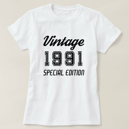  Jubileum van 1991 speciale uitgave Birthday T-shirt (Design voorkant)