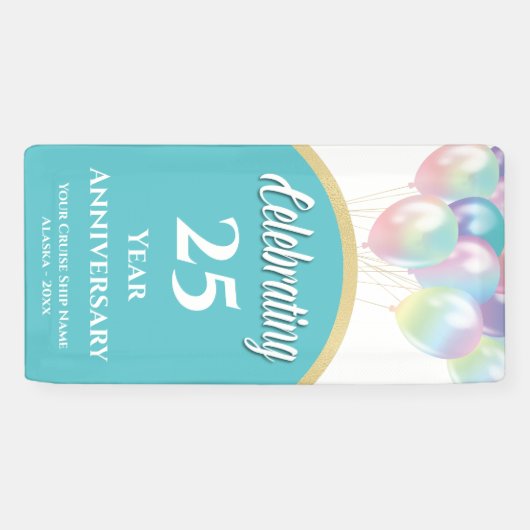 Jubileum van 25 jaar kruisdeur spandoek (Horizontaal)