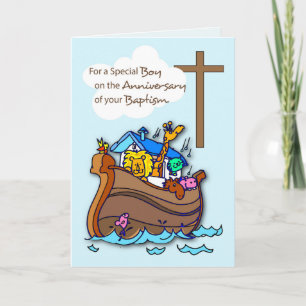 Jubileum van Baptism Boy Noah's Ark Kaart
