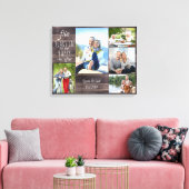Jubileum van bruiloft Foto Collage Brown Wood Kijk Canvas Afdruk (Insitu (Woonkamer))
