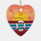 Jubileum van cruise - Sunset Sjabloon Keramisch Ornament (Rechts)