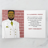 Jubileum van de Afrikaanse Amerikaanse "Male Pasto Kaart (Binnen)