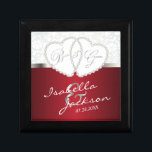 Jubileum van de bruid en de bruidegom - Rood Cadeaudoosje<br><div class="desc">Bride en Groom Jubileum / Wedding Red Design Keepomwille Cadebox. ✔ OPMERKING: ALLEEN DE NOODZAKELIJKE SJABLOON WIJZIGEN! 😀 Indien nodig, kunt u de tekst verwijderen en beginnen vers toevoegend welke tekst en doopvont u houdt van. 📌 Als u meer aanpassing nodig hebt, klikt u op de knop "Klik om verder...</div>