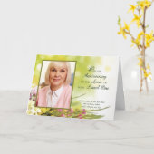Jubileum van de dood van de geliefde, aangepaste f kaart (Gele Bloem)