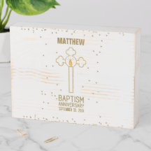 Jubileum van de doop Gouden Kruis Gepersonaliseerd