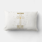 Jubileum van de doop Gouden Kruis Gepersonaliseerd Kussen (Voorkant)