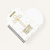 Jubileum van de doop Gouden Kruis Gepersonaliseerd Notitieboek (Voorkant)