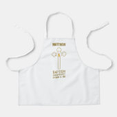 Jubileum van de doop Gouden Kruis Gepersonaliseerd Schort (Voorkant)