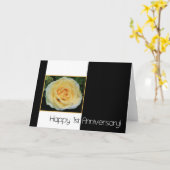 Jubileum van de eerste bruiloft - Gele Rose Kaart (Gele Bloem)