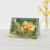 Jubileum van de eerste bruiloft wil Gele Rose Eleg Kaart (Gele Bloem)