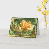 Jubileum van de eerste bruiloft wil Gele Rose Eleg Kaart (Gele Bloem)