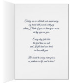 Jubileum van de levenspartner Navy Blue en White R (Binnen (Rechts))