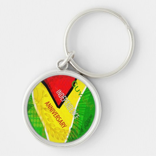 Jubileum van de onafhankelijkheid van Guyana Sleutelhanger (Voorkant)