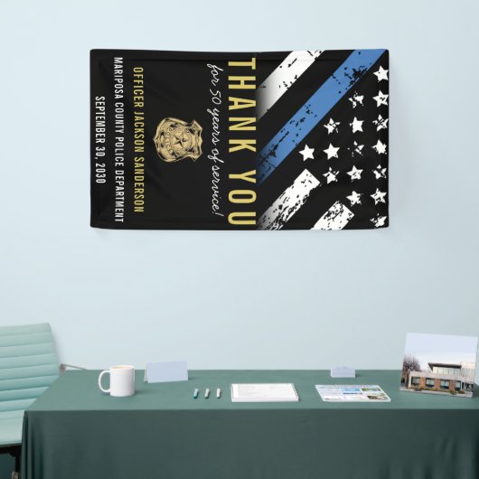 Jubileum van de Partij voor Pensionering van de po Spandoek (Beurs)