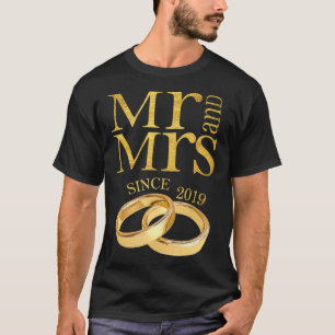 Jubileum van de tweede bruiloft Gift Mr & Mrs. sin T-shirt