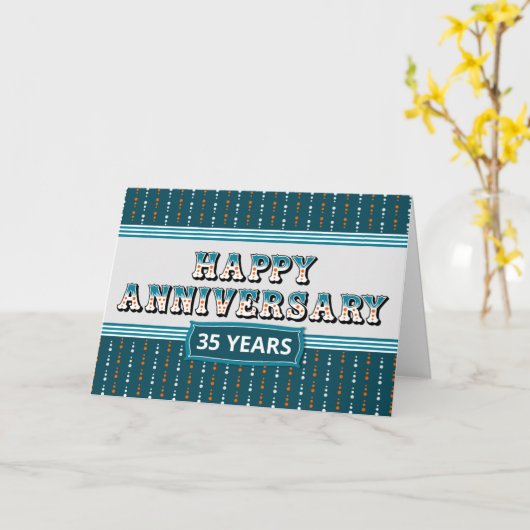 Jubileum van de werknemer 35 jaar Decoratieve Kaar Kaart (Gele Bloem)