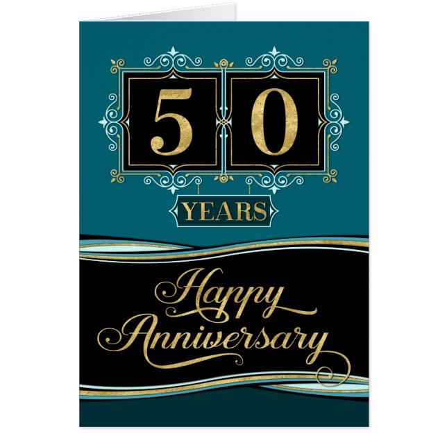 Jubileum van de werknemer 50 jaar Decoratieve Form (Voorkant)