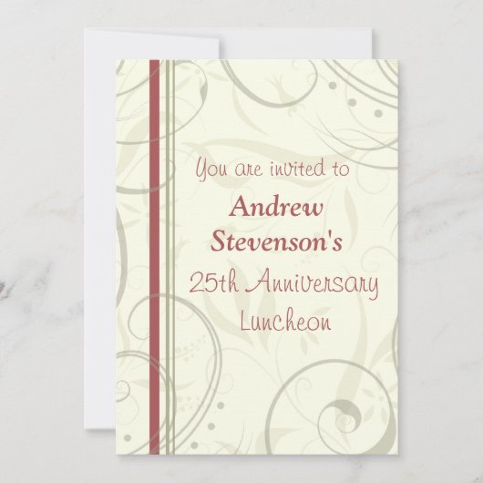 Jubileum van de werknemer Luncheon Uitnodigingen (Voorkant)