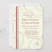 Jubileum van de werknemer Luncheon Uitnodigingen (Achterkant)