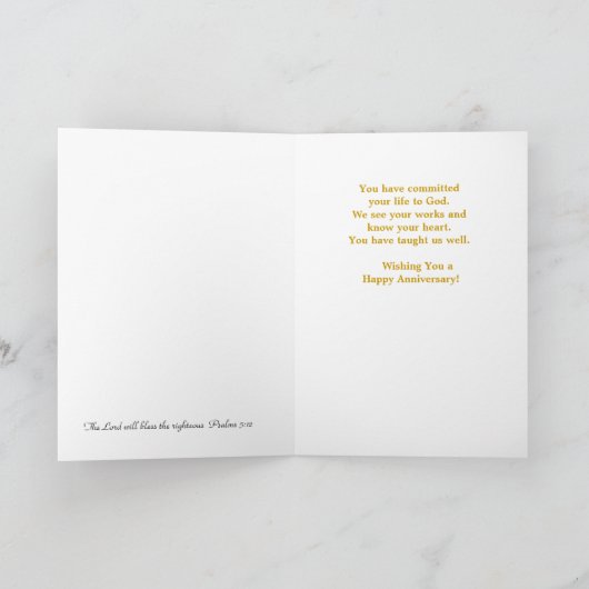 Jubileum van dominee kaart (Binnen)