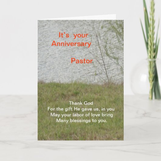 Jubileum van dominee kaart (Voorkant)