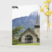 Jubileum van dominee kaart (Gele Bloem)