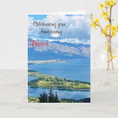 Jubileum van dominee kaart (Gele Bloem)