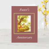 Jubileum van dominee kaart (Gele Bloem)