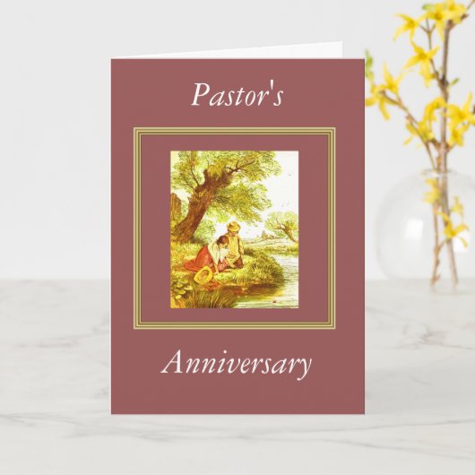 Jubileum van dominee kaart (Gele Bloem)