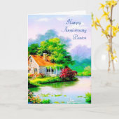 Jubileum van een dominee kaart (Gele Bloem)