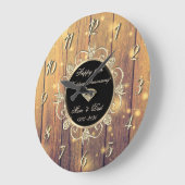 Jubileum van het 50e bruiloft met houtwlachten dia grote klok (Hoek)