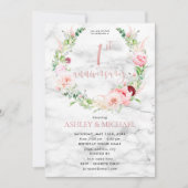 Jubileum van het eerste huwelijk Elegant Roos Gold Kaart (Voorkant)