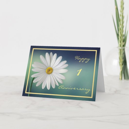 Jubileum van het eerste huwelijk wenst Daisy Elega Kaart (Voorkant)