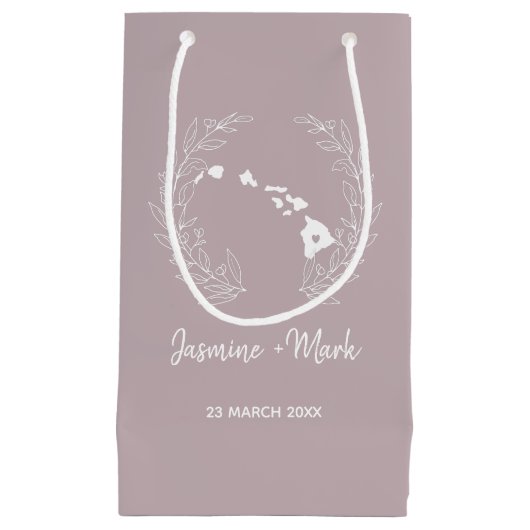 Jubileum van het Hawaii State Silhouette Wedding Klein Cadeauzakje (Voorkant)