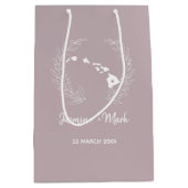 Jubileum van het Hawaii State Silhouette Wedding Medium Cadeauzakje (Voorkant)