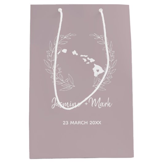Jubileum van het Hawaii State Silhouette Wedding Medium Cadeauzakje (Voorkant)